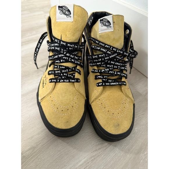 Vans Sk8 Hi Yellow Suede Mens Shoes Custom Artwork Bonita Applebum Size 8 main image 5